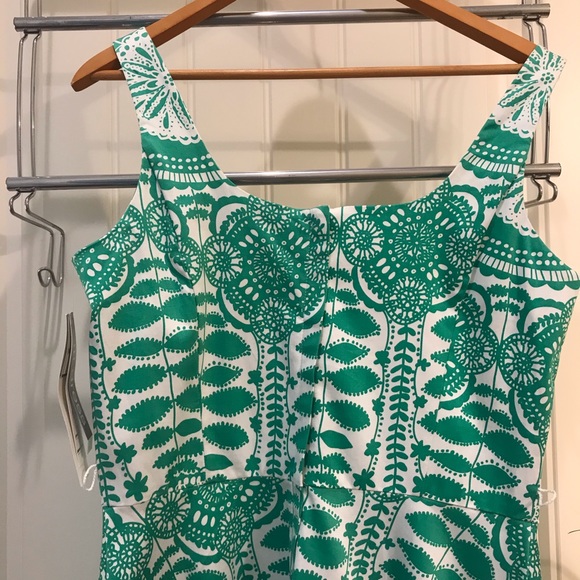 Citi Dress Green & White Floral Abstract Sundress - Picture 7 of 7